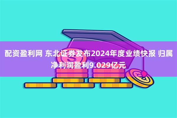 配资盈利网 东北证券发布2024年度业绩快报 归属净利润盈利